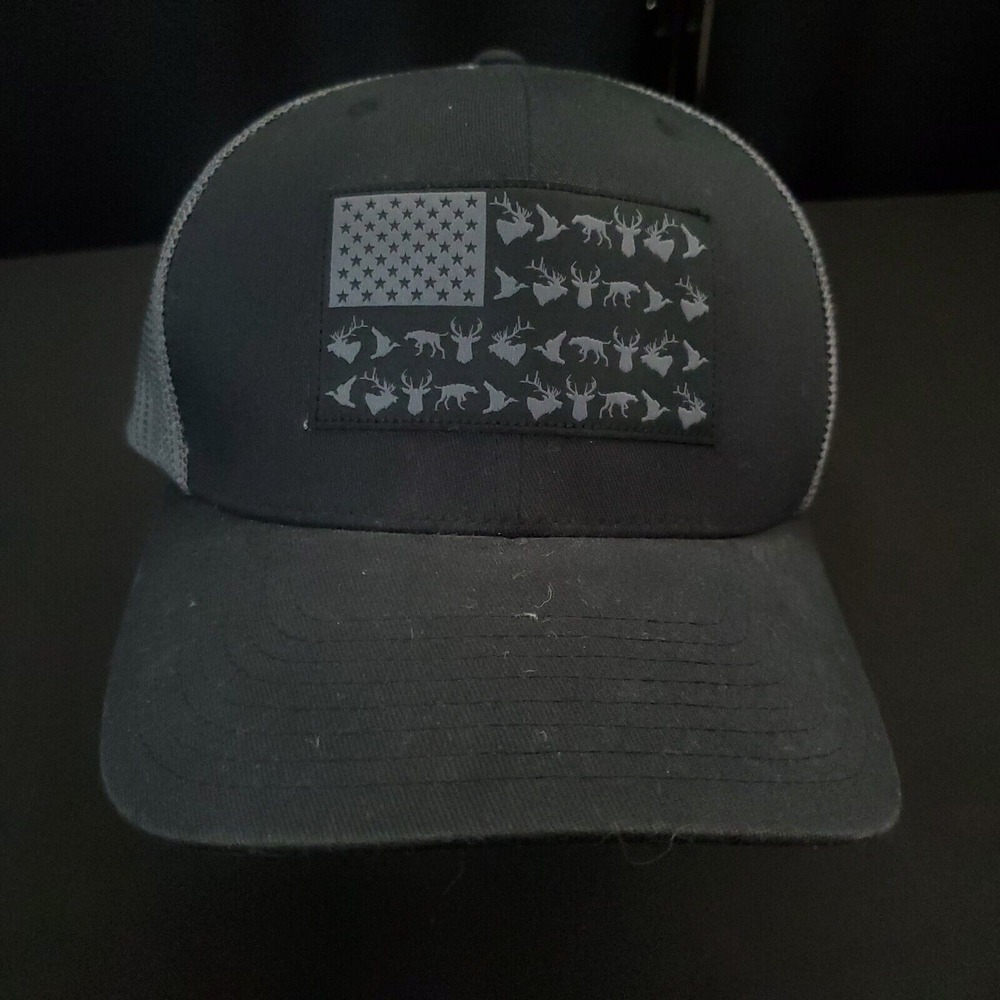 Columbia PHG Game Flag Hat Cap Fitted One Size Snapback Trucker Cap Black Logo - Picture 7 of 10